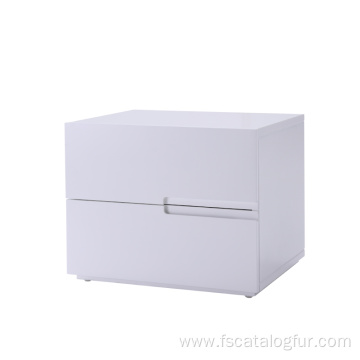 Modern Bedroom Furniture MDF Bedside Table Nightstands with Drawers Case Black White Customized